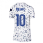 2020-2021 France Pre-Match Training Shirt (White) - Kids (MBAPPE 10)