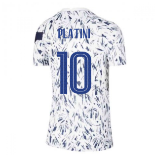 2020-2021 France Pre-Match Training Shirt (White) - Kids (PLATINI 10)