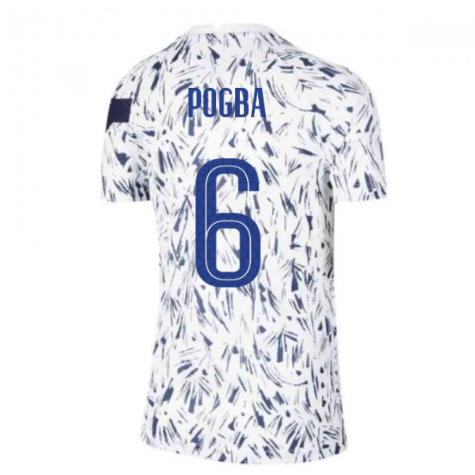 2020-2021 France Pre-Match Training Shirt (White) - Kids (POGBA 6)
