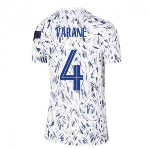 2020-2021 France Pre-Match Training Shirt (White) - Kids (VARANE 4)