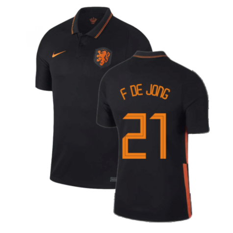 2020-2021 Holland Away Nike Football Shirt (F DE JONG 21)