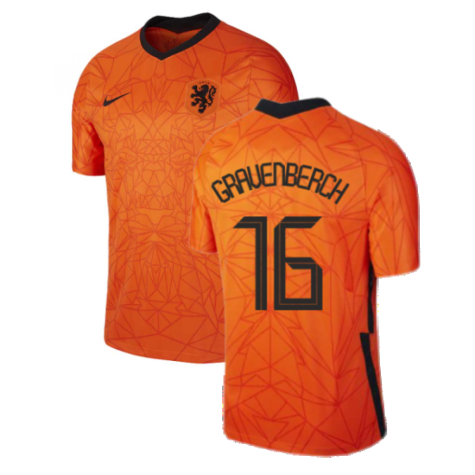 2020-2021 Holland Home Nike Football Shirt (Kids) (GRAVENBERCH 16)