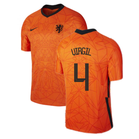 2020-2021 Holland Home Nike Football Shirt (Kids) (VIRGIL 4)
