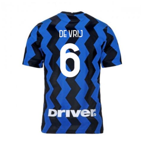 2020-2021 Inter Milan Home Nike Football Shirt (DE VRIJ 6)