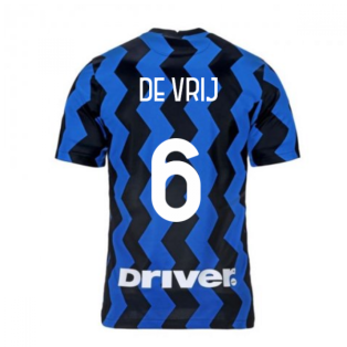 2020-2021 Inter Milan Home Nike Football Shirt (Kids) (DE VRIJ 6)
