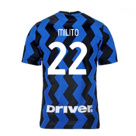 2020-2021 Inter Milan Home Nike Football Shirt (MILITO 22)