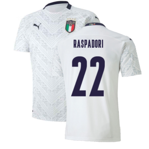 2020-2021 Italy Away Puma Football Shirt (Kids) (RASPADORI 22)