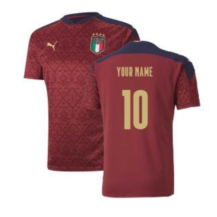 2020-2021 Italy Goalkeeper Shirt (Cordovan) (Your Name)
