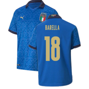 2020-2021 Italy Home Puma Football Shirt (Kids) (BARELLA 18)