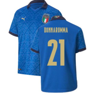 2020-2021 Italy Home Puma Football Shirt (Kids) (DONNARUMMA 21)