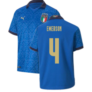 2020-2021 Italy Home Puma Football Shirt (Kids) (EMERSON 4)