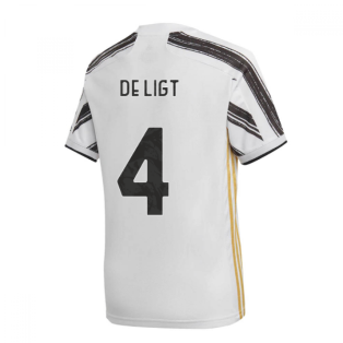 2020-2021 Juventus Adidas Home Shirt (Kids) (DE LIGT 4)