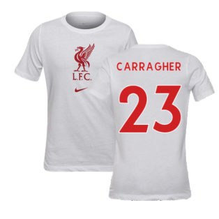 2020-2021 Liverpool Evergreen Crest Tee (White) - Kids (CARRAGHER 23)