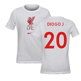 2020-2021 Liverpool Evergreen Crest Tee (White) - Kids (DIOGO J 20)