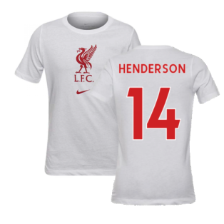 2020-2021 Liverpool Evergreen Crest Tee (White) - Kids (HENDERSON 14)