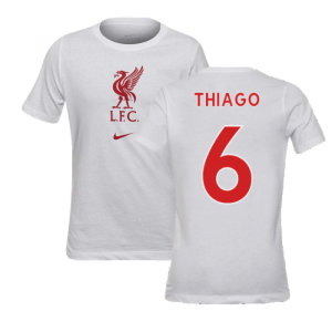 2020-2021 Liverpool Evergreen Crest Tee (White) - Kids (THIAGO 6)