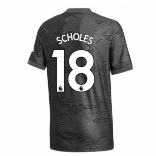 2020-2021 Man Utd Adidas Away Football Shirt (Kids) (SCHOLES 18)