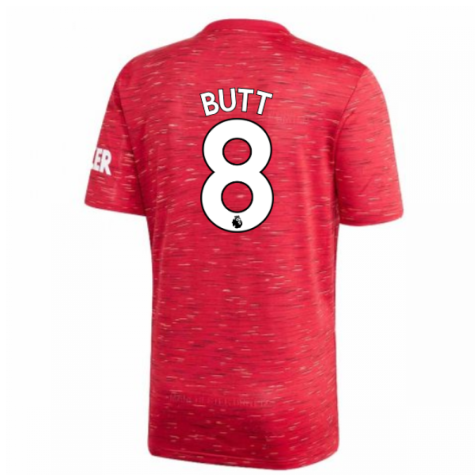 2020-2021 Man Utd Adidas Home Football Shirt (Kids) (BUTT 8)