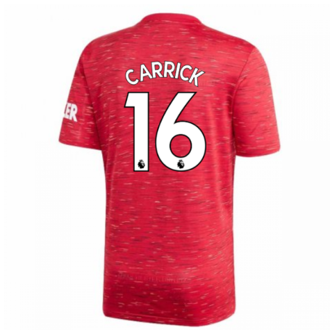2020-2021 Man Utd Adidas Home Football Shirt (Kids) (CARRICK 16)