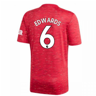 2020-2021 Man Utd Adidas Home Football Shirt (Kids) (EDWARDS 6)