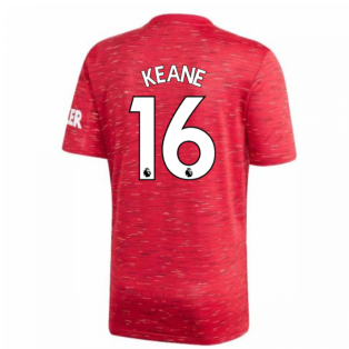 2020-2021 Man Utd Adidas Home Football Shirt (Kids) (KEANE 16)