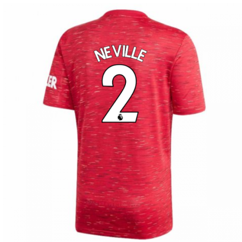 2020-2021 Man Utd Adidas Home Football Shirt (Kids) (NEVILLE 2)