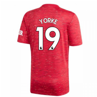 2020-2021 Man Utd Adidas Home Football Shirt (Kids) (YORKE 19)