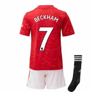 2020-2021 Man Utd Adidas Home Little Boys Mini Kit (BECKHAM 7)