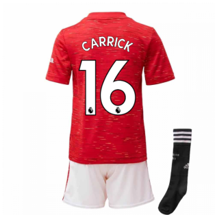 2020-2021 Man Utd Adidas Home Little Boys Mini Kit (CARRICK 16)