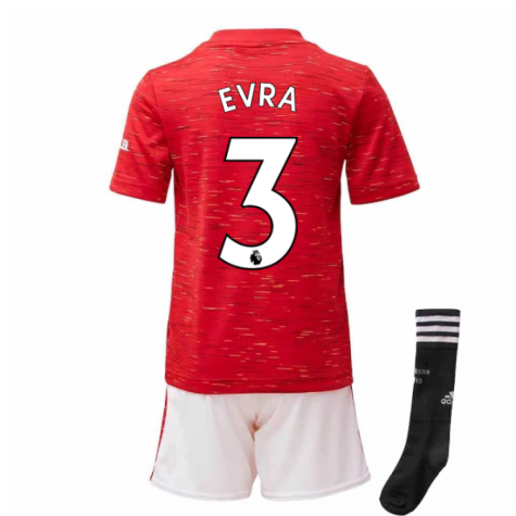 2020-2021 Man Utd Adidas Home Little Boys Mini Kit (EVRA 3)
