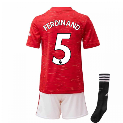 2020-2021 Man Utd Adidas Home Little Boys Mini Kit (FERDINAND 5)