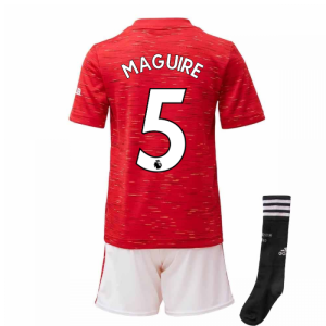 2020-2021 Man Utd Adidas Home Little Boys Mini Kit (MAGUIRE 5)