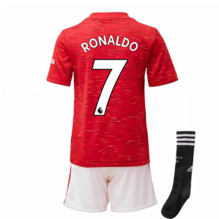 2020-2021 Man Utd Adidas Home Little Boys Mini Kit (RONALDO 7)