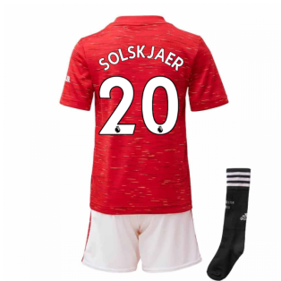 2020-2021 Man Utd Adidas Home Little Boys Mini Kit (SOLSKJAER 20)