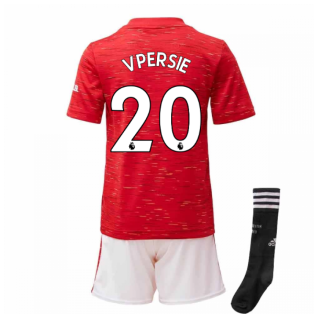 2020-2021 Man Utd Adidas Home Little Boys Mini Kit (V.PERSIE 20)