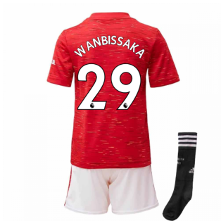 Adult L Man Utd Home Shirt 2019-20 with Wan-Bissaka 29 & Player Badge G15 