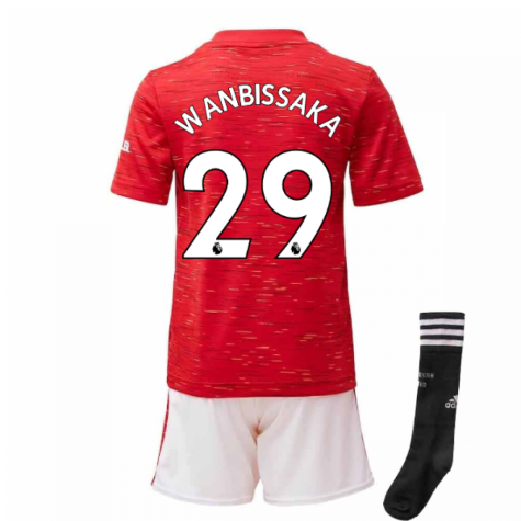 2020-2021 Man Utd Adidas Home Little Boys Mini Kit (WAN-BISSAKA 29)