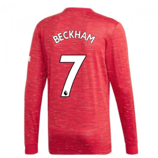 2020-2021 Man Utd Adidas Home Long Sleeve Shirt (BECKHAM 7)