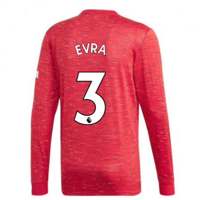 2020-2021 Man Utd Adidas Home Long Sleeve Shirt (EVRA 3)