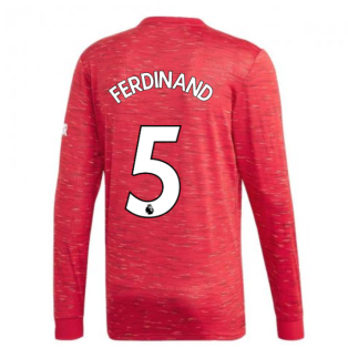 2020-2021 Man Utd Adidas Home Long Sleeve Shirt (FERDINAND 5)
