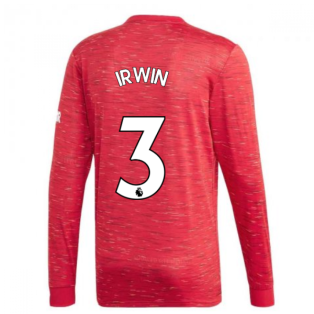 2020-2021 Man Utd Adidas Home Long Sleeve Shirt (IRWIN 3)