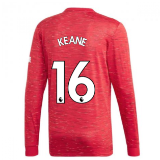 2020-2021 Man Utd Adidas Home Long Sleeve Shirt (KEANE 16)