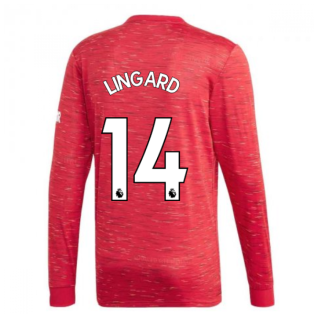 2020-2021 Man Utd Adidas Home Long Sleeve Shirt (LINGARD 14)