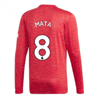 2020-2021 Man Utd Adidas Home Long Sleeve Shirt (MATA 8)