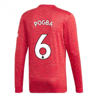 2020-2021 Man Utd Adidas Home Long Sleeve Shirt (POGBA 6)