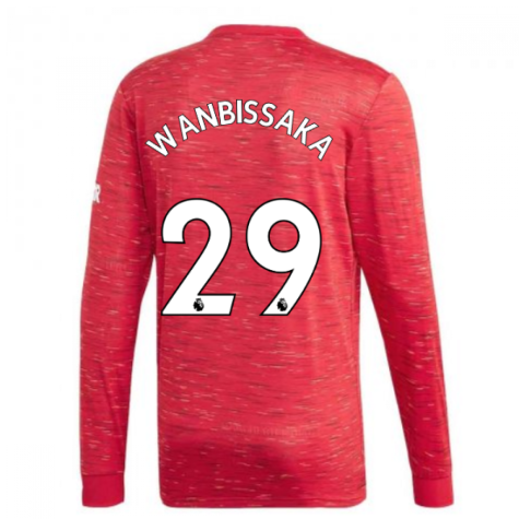 2020-2021 Man Utd Adidas Home Long Sleeve Shirt (WAN-BISSAKA 29)
