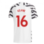 2020-2021 Man Utd Adidas Third Football Shirt (KEANE 16)