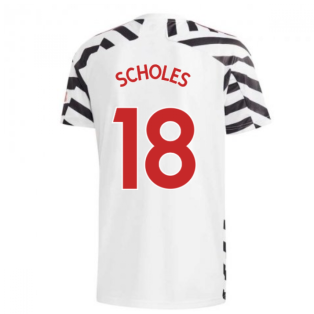 2020-2021 Man Utd Adidas Third Football Shirt (SCHOLES 18)