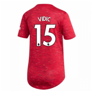 2020-2021 Man Utd Adidas Womens Home Shirt (VIDIC 15)