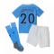 2020-2021 Manchester City Home Little Boys Mini Kit (BERNARDO 20)